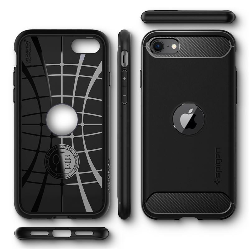 Spigen Rugged Armor, black - iPhone SE - iSTYLE BG
