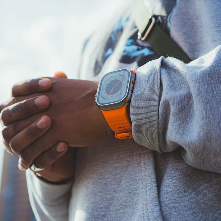 Каишка от Decoded - 42/44/45/49 мм силиконова - оранжева - iSTYLE BG