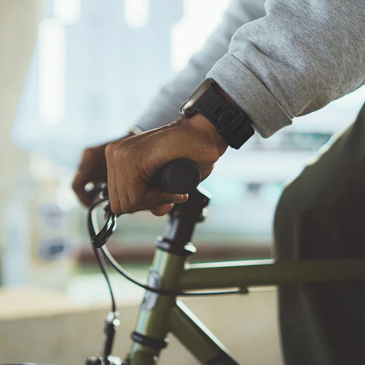 Каишка от Decoded - 42/44/45/49 мм силиконова - закопчалка - черна - iSTYLE BG