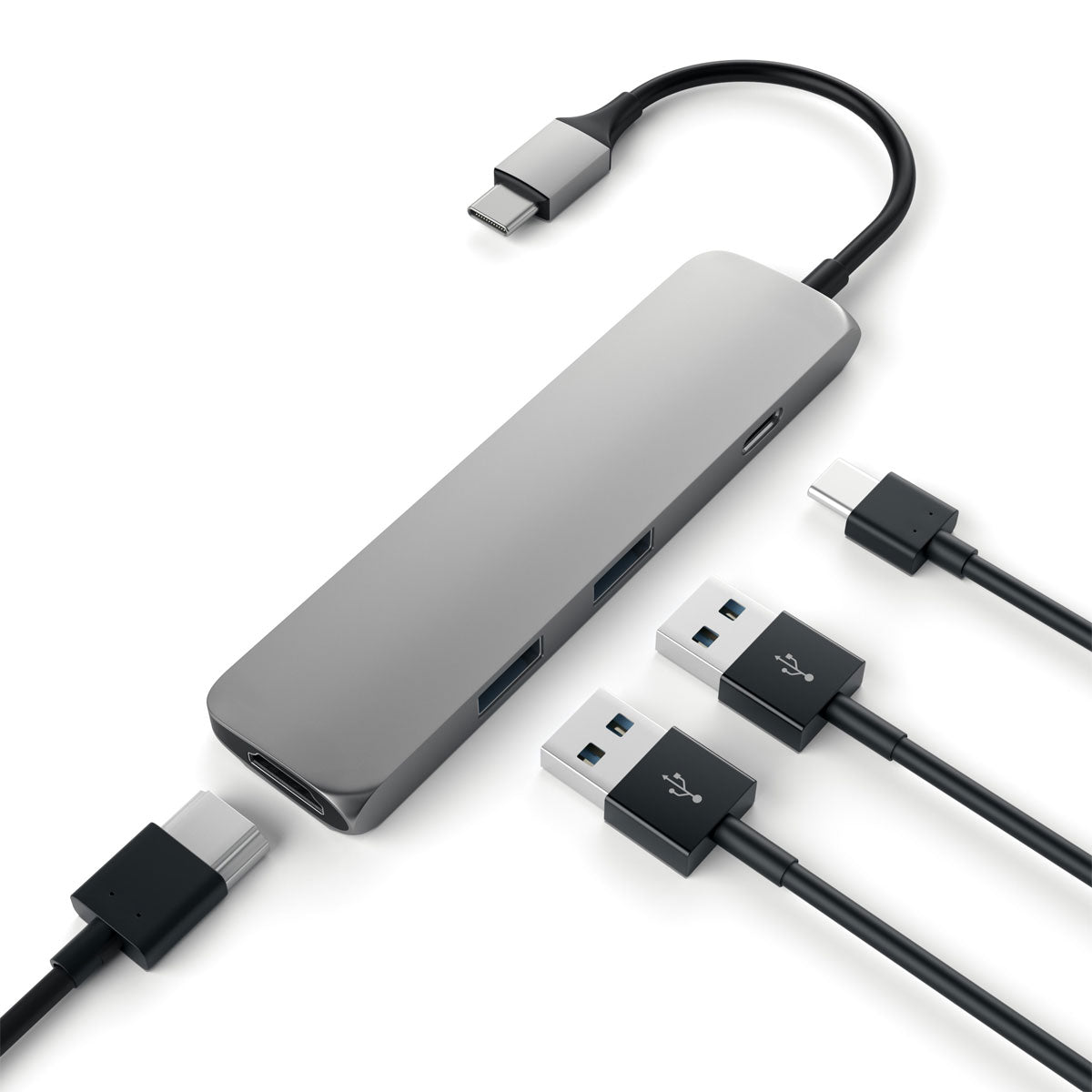 Мултипортов USB-C хъб от Satechi - черен - iSTYLE BG