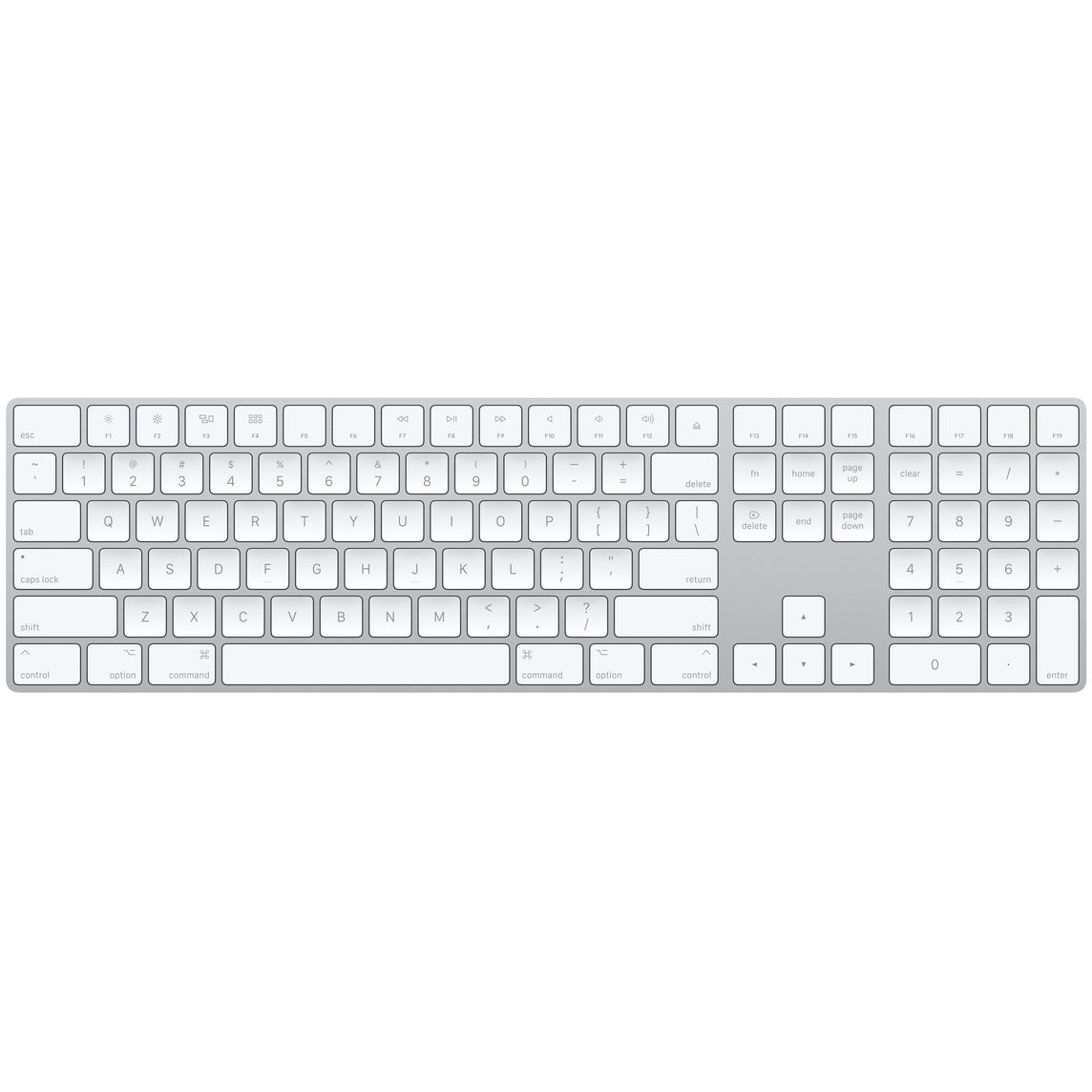 Apple Magic Keyboard with Numeric Keypad - US English - Silver - iSTYLE BG