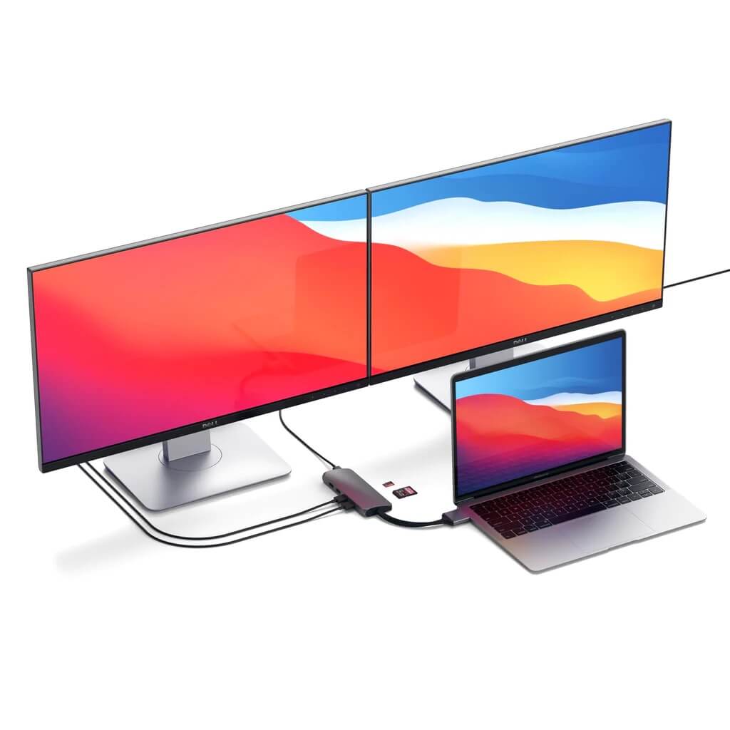 Мултимедиа адаптер от Satechi TYPE-C - Space Gray - iSTYLE BG