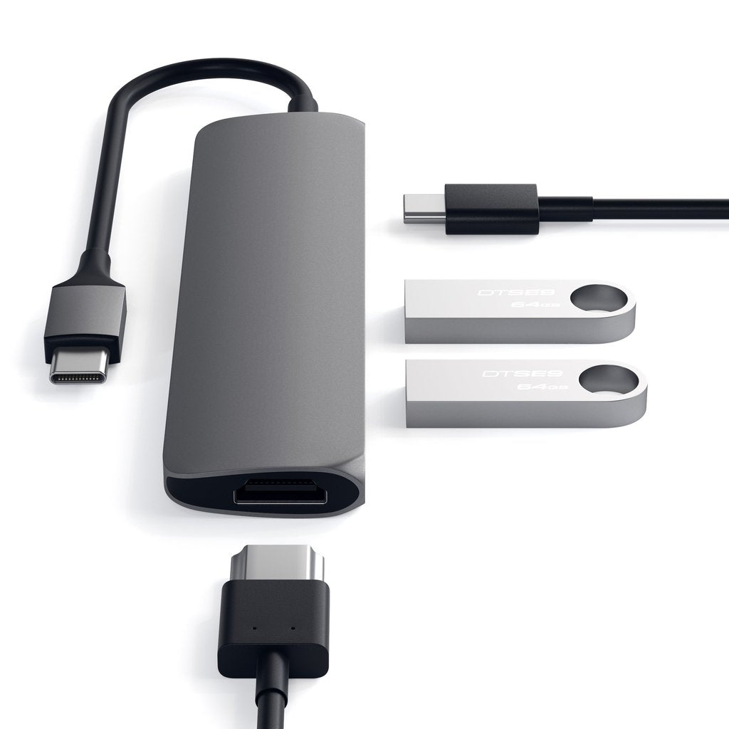 Мултипортов USB-C хъб от Satechi - черен - iSTYLE BG