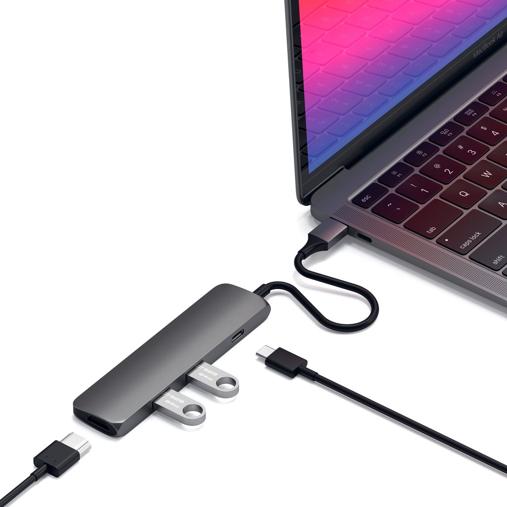 Мултипортов USB-C хъб от Satechi - черен - iSTYLE BG