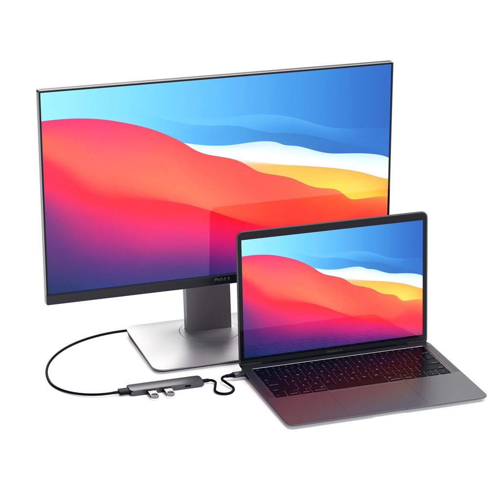 Мултипортов USB-C хъб от Satechi - черен - iSTYLE BG