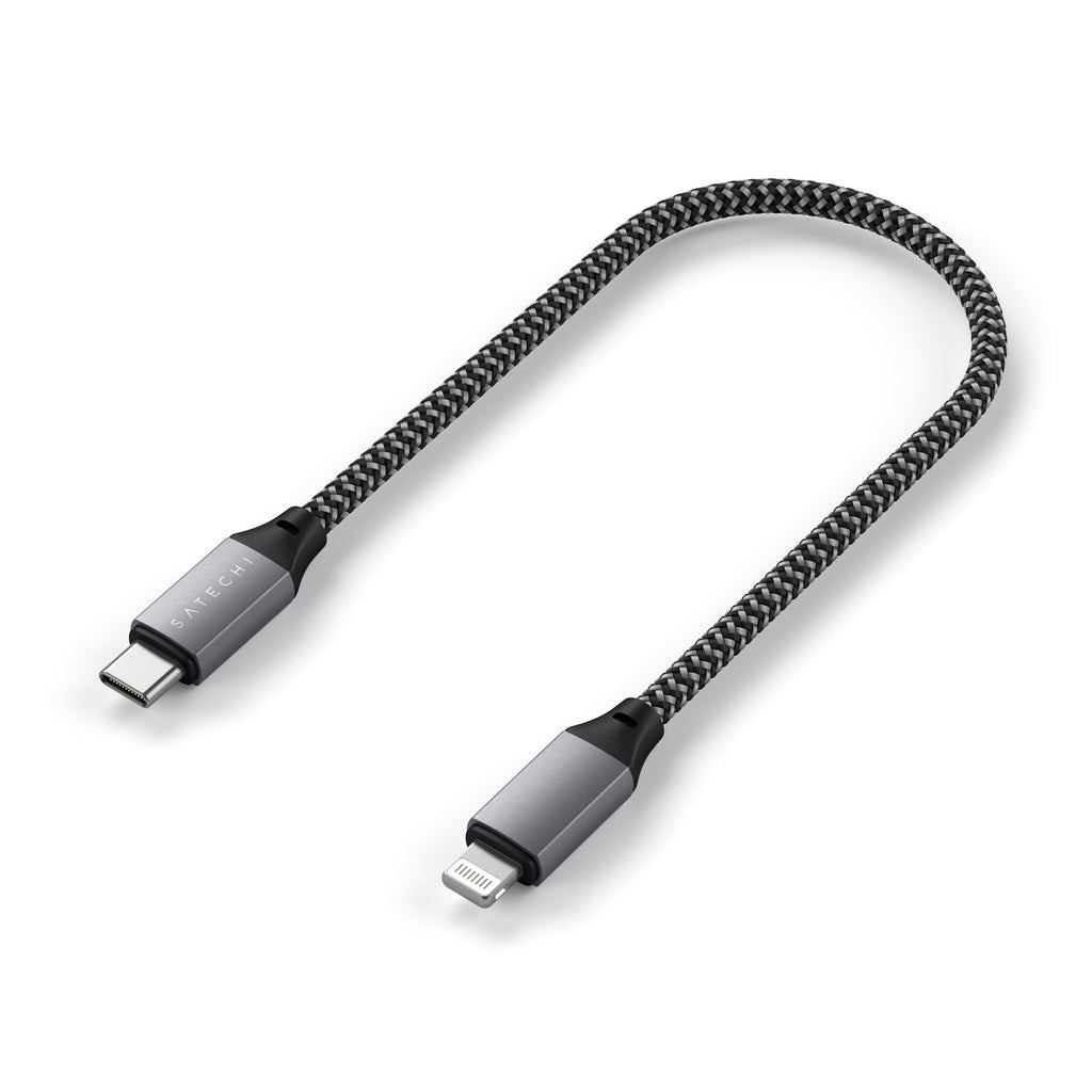 Кабел от Satechi USB-C към Lightning 25cm - Space Gray - iSTYLE BG