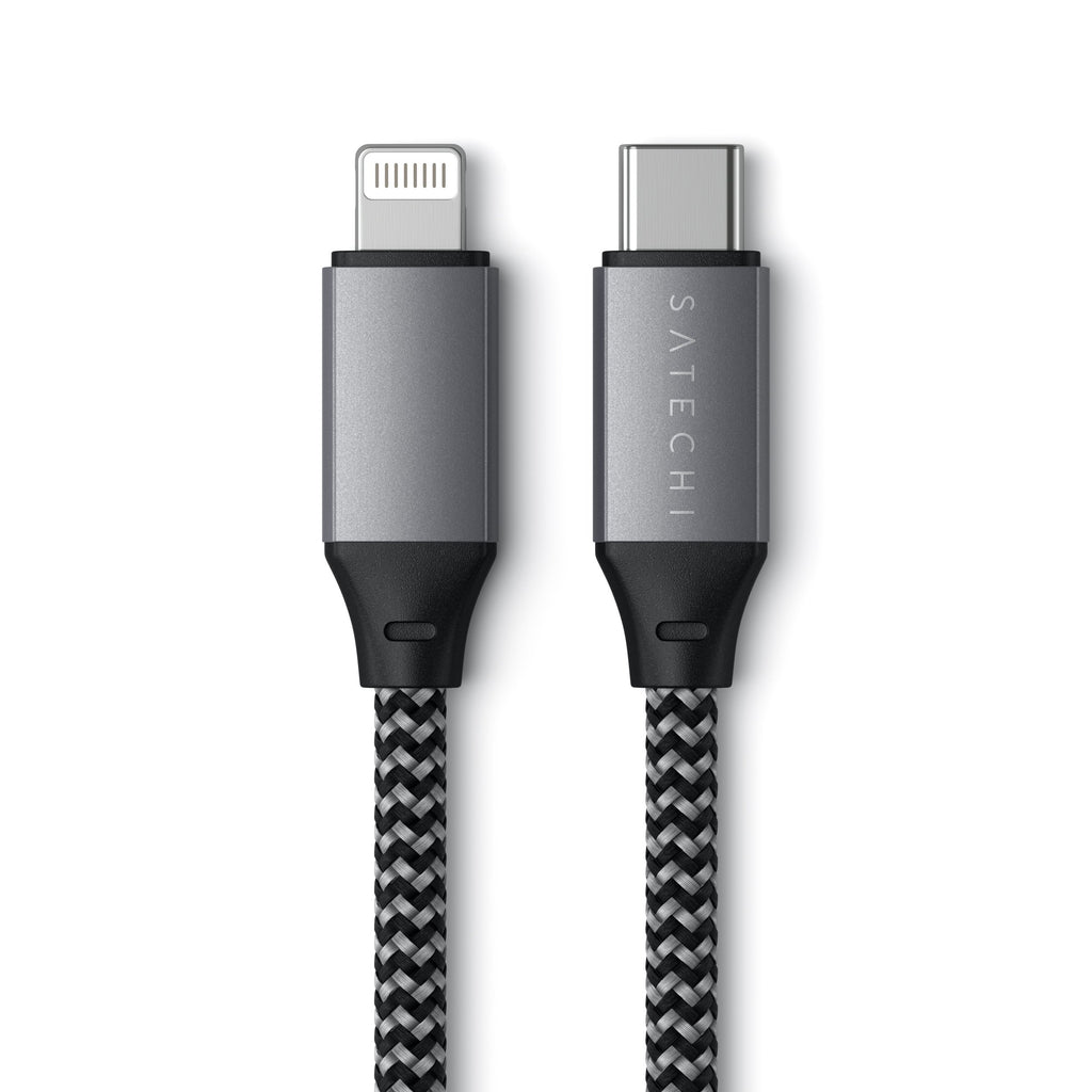 Кабел от Satechi USB-C към Lightning 25cm - Space Gray - iSTYLE BG