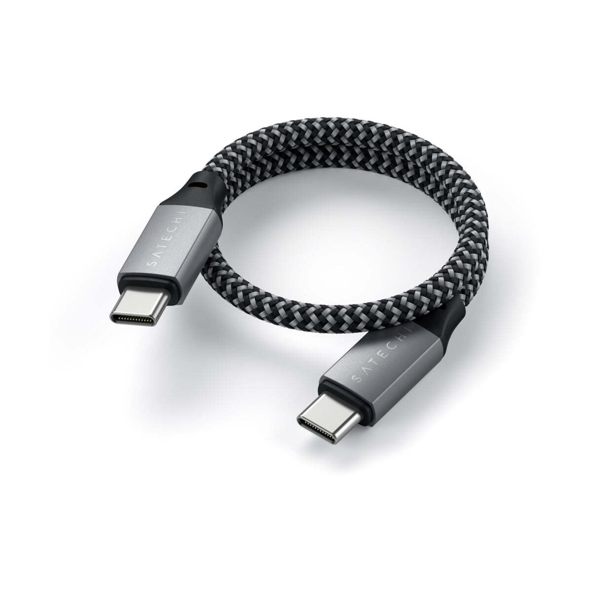 Кабел от Satechi - USB-C към USB-C - 25cm - Space Gray - iSTYLE BG