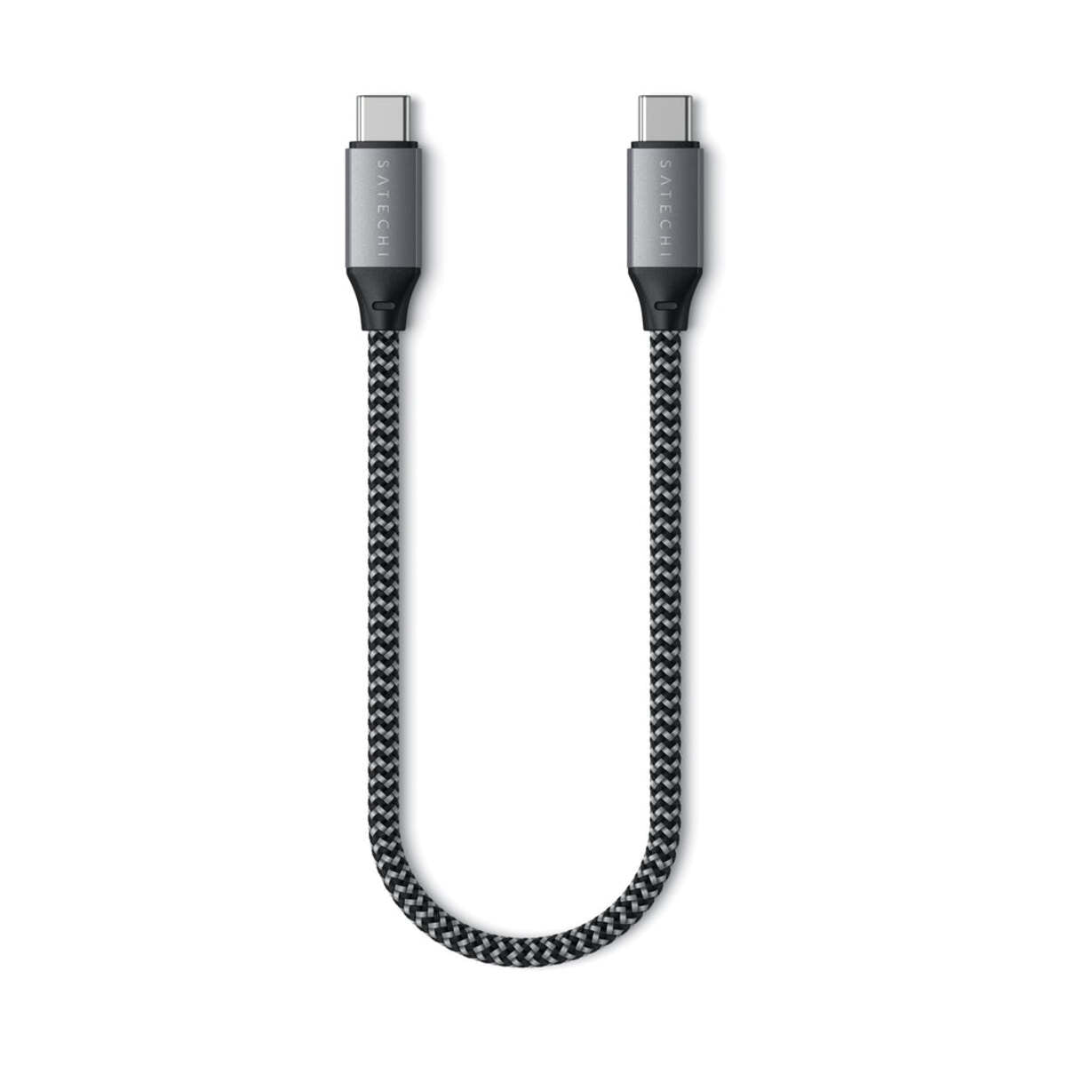 Кабел от Satechi - USB-C към USB-C - 25cm - Space Gray - iSTYLE BG