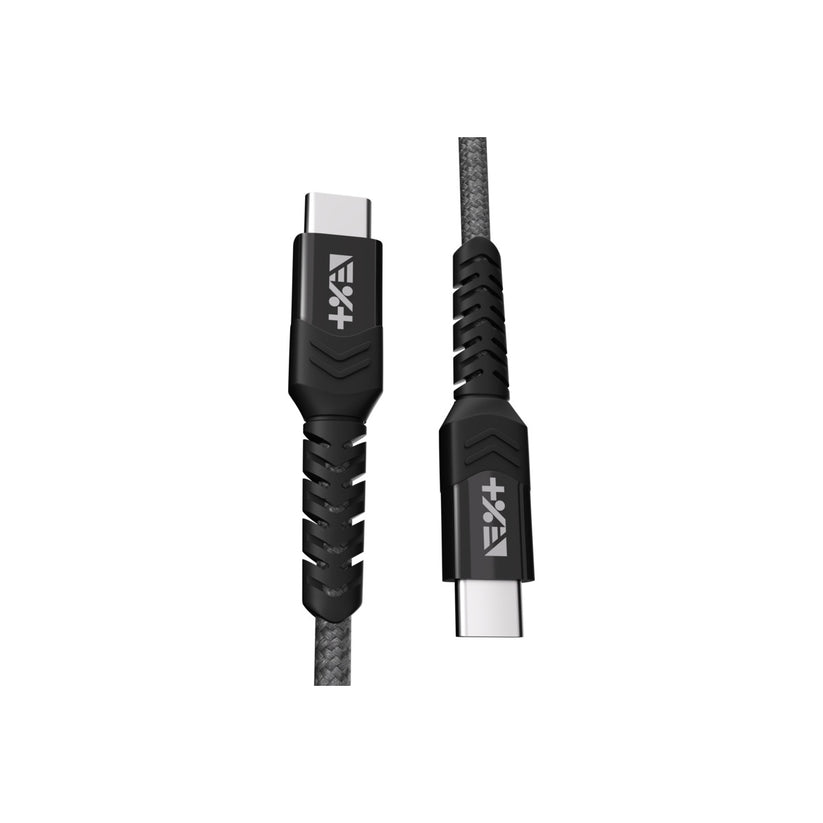 Плетен кабел от NEXT ONE USB-C към USB-C | SPACE GRAY - iSTYLE BG