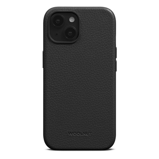 Woolnut Leather Case for iPhone 15 - Black - iSTYLE BG