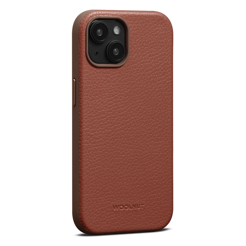 Woolnut Leather Case for iPhone 15 - Cognac - iSTYLE BG