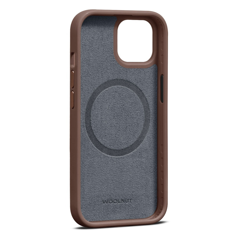 Woolnut Leather Case for iPhone 15 - Cognac - iSTYLE BG