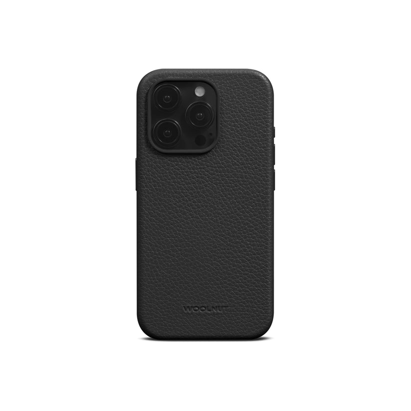 Woolnut Leather Case for iPhone 15 Pro - Black - iSTYLE BG