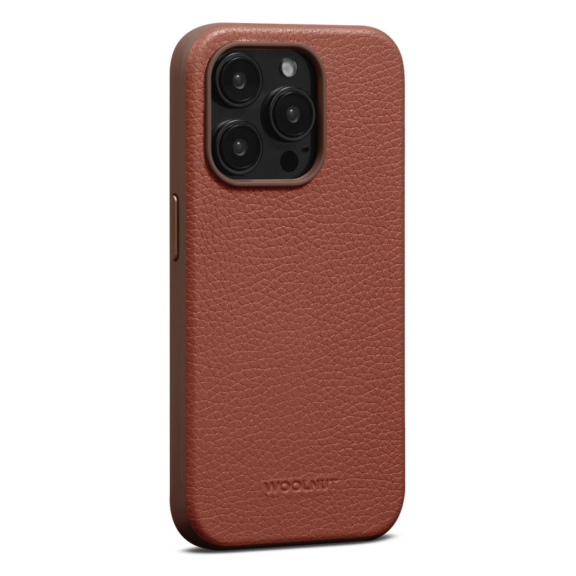 Woolnut Leather Case for iPhone 15 Pro Max - Cognac - iSTYLE BG