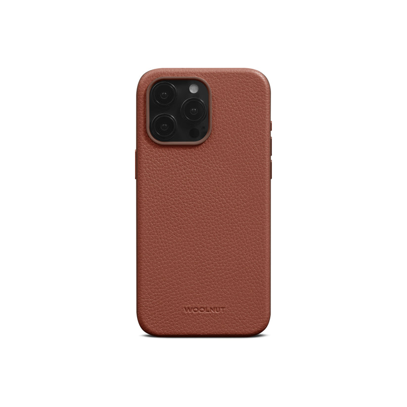 Woolnut Leather Case for iPhone 15 Pro Max - Cognac - iSTYLE BG