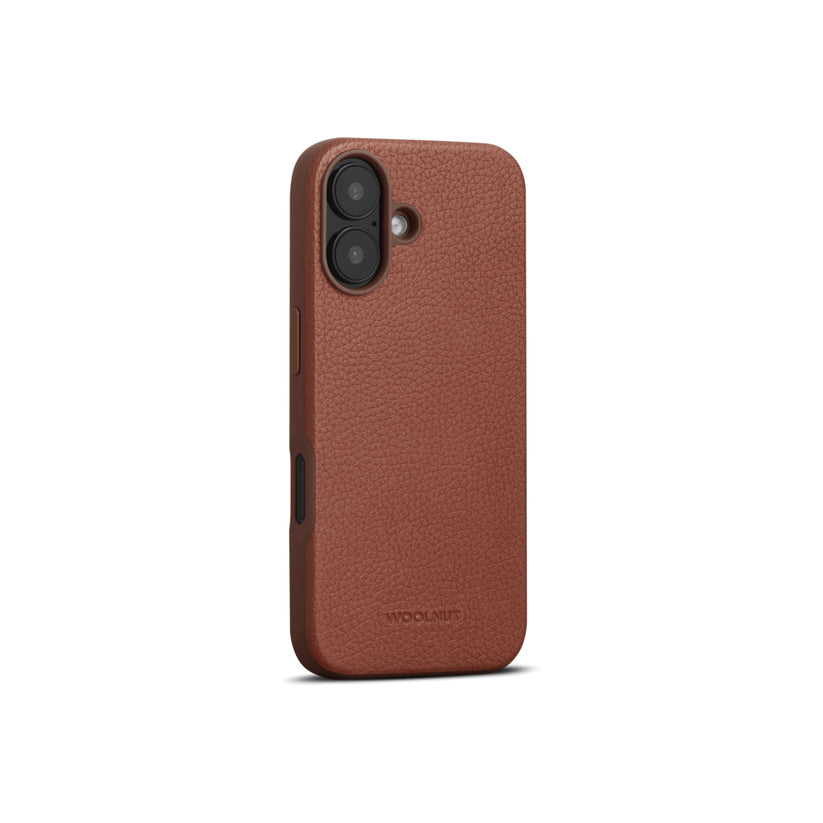 WOOLNUT Leather Case for iPhone 16 - Cognac - iSTYLE BG