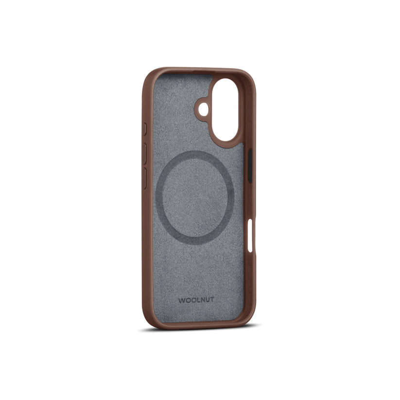 WOOLNUT Leather Case for iPhone 16 - Cognac - iSTYLE BG