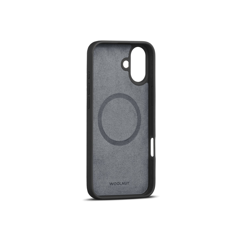 WOOLNUT Leather Case for iPhone 16 Plus - Black - iSTYLE BG