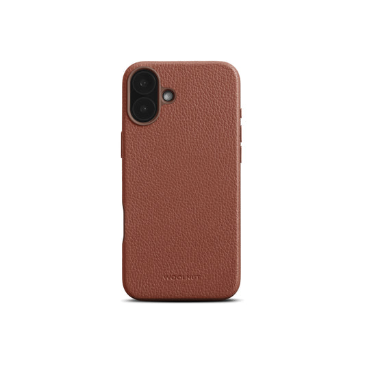 WOOLNUT Leather Case for iPhone 16 Plus - Cognac - iSTYLE BG
