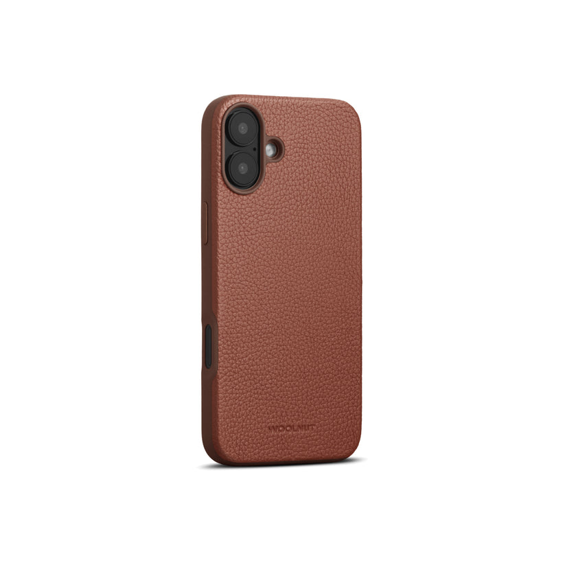 WOOLNUT Leather Case for iPhone 16 Plus - Cognac - iSTYLE BG