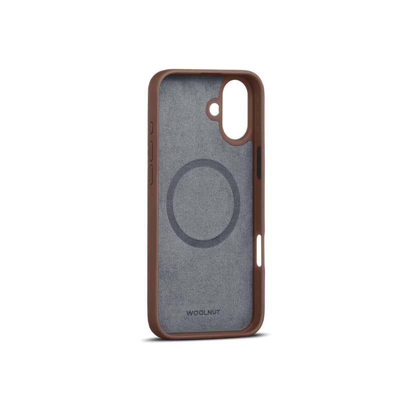WOOLNUT Leather Case for iPhone 16 Plus - Cognac - iSTYLE BG