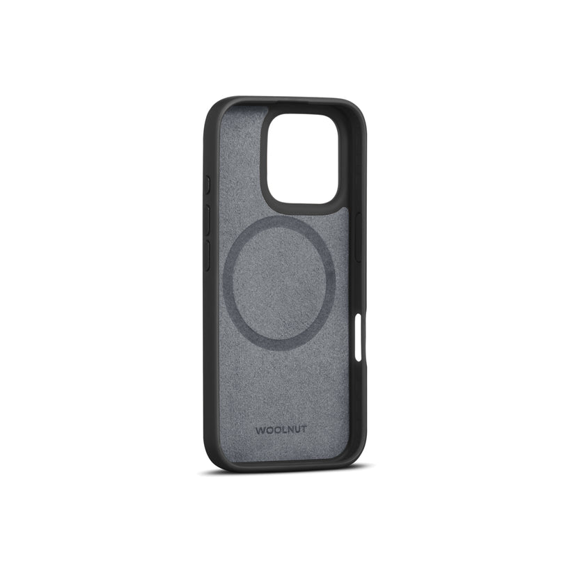 WOOLNUT Leather Case for iPhone 16 Pro - Black - iSTYLE BG