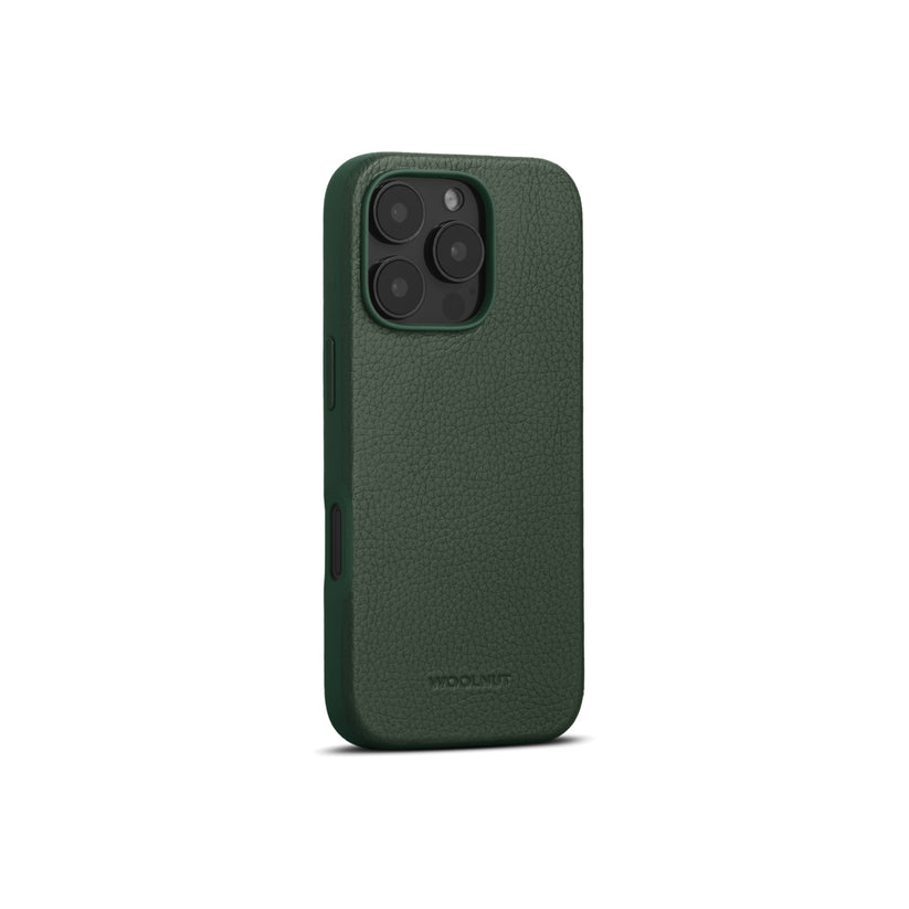 WOOLNUT Leather Case for iPhone 16 Pro - Green - iSTYLE BG