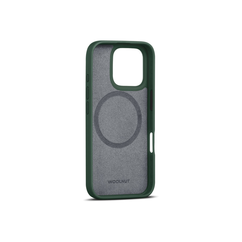 WOOLNUT Leather Case for iPhone 16 Pro - Green - iSTYLE BG