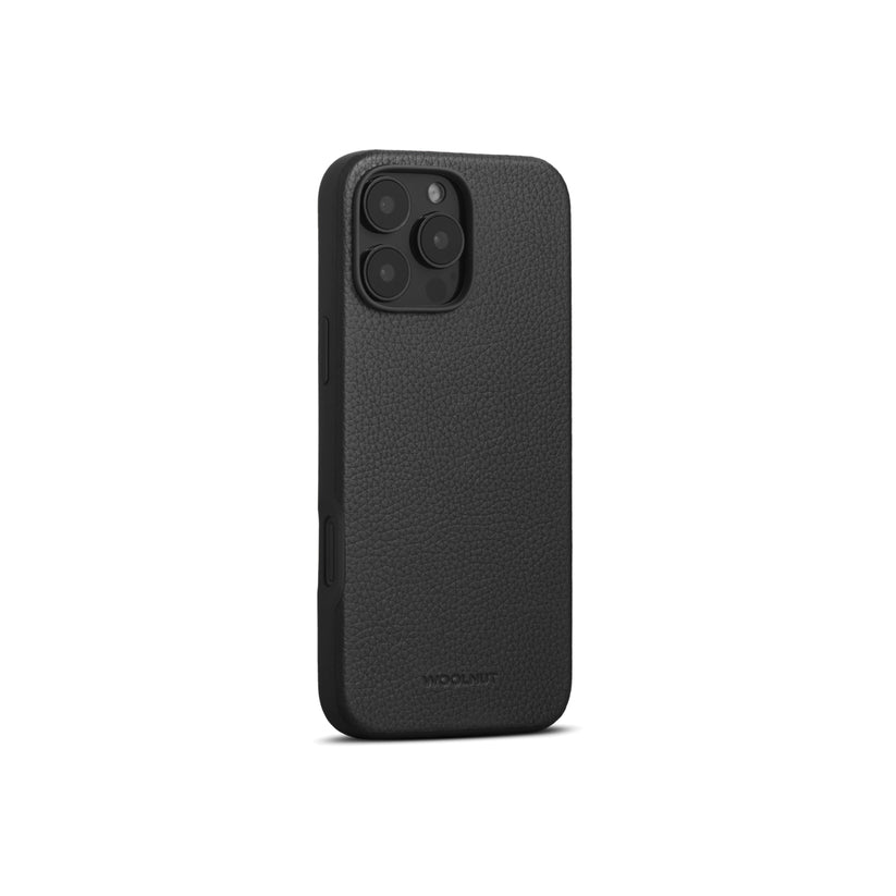 WOOLNUT Leather Case for iPhone 16 Pro Max - Black - iSTYLE BG