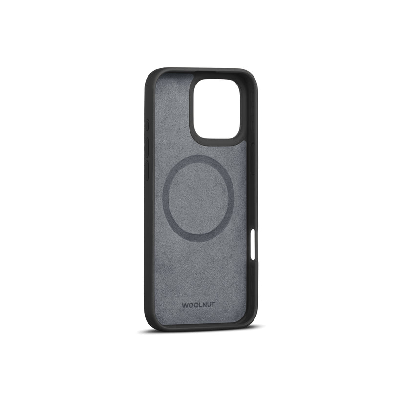 WOOLNUT Leather Case for iPhone 16 Pro Max - Black - iSTYLE BG