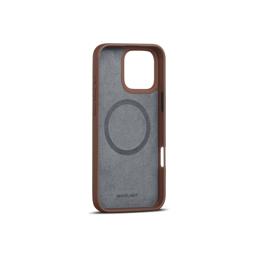 WOOLNUT Leather Case for iPhone 16 Pro Max - Cognac - iSTYLE BG