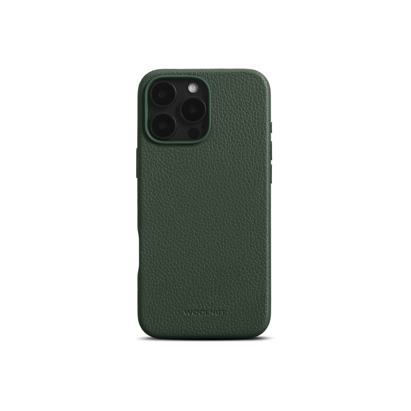 WOOLNUT Leather Case for iPhone 16 Pro Max - Green - iSTYLE BG