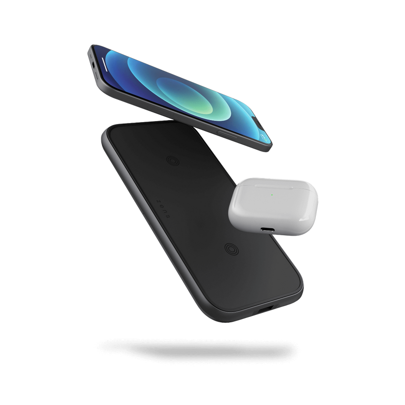 Dual Aluminium Wireless Charger – Black - iSTYLE BG