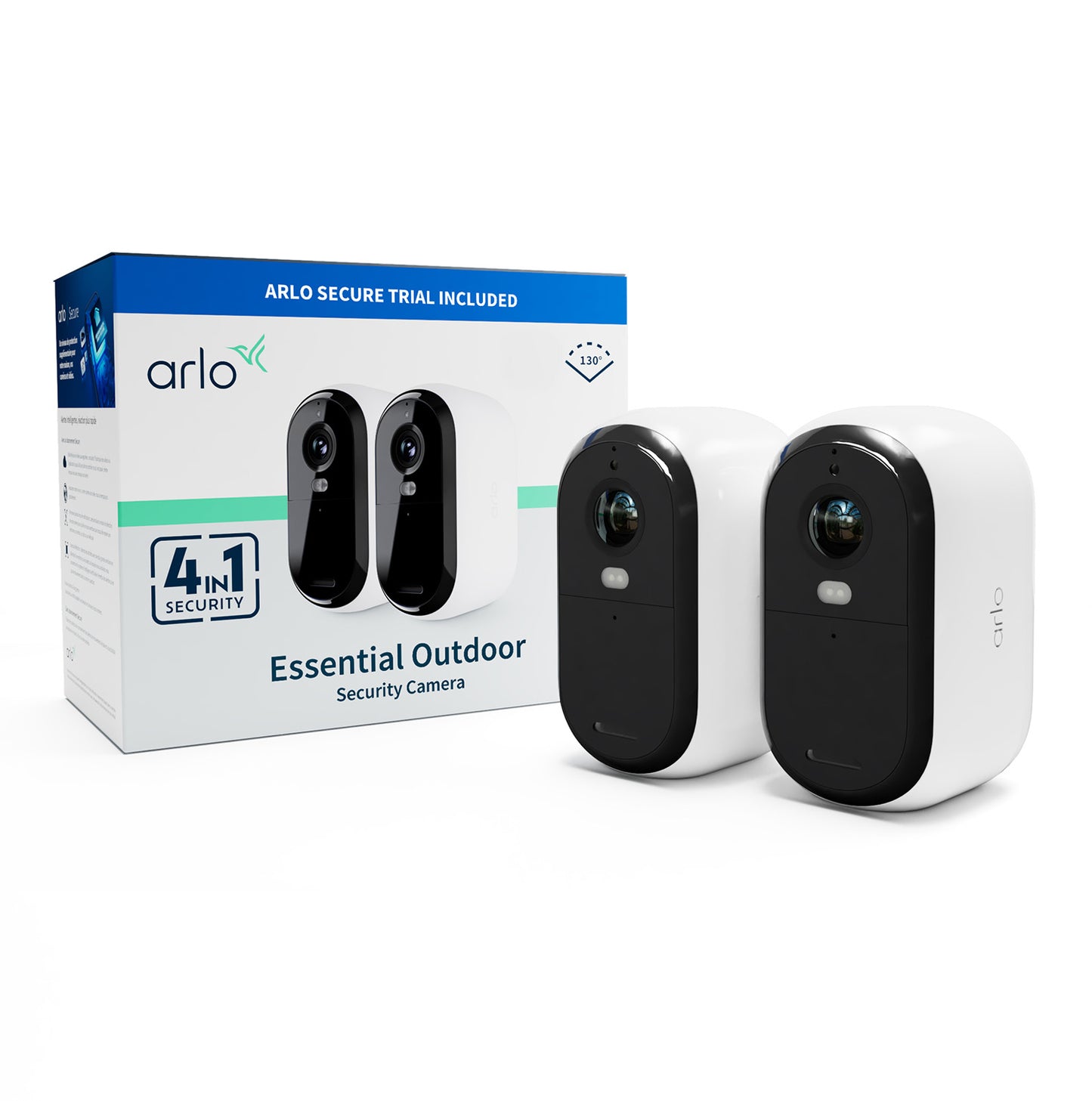 Arlo Essential (Gen.2) FHD Outdoor Security Camera - 2 Camera Kit - White - iSTYLE BG