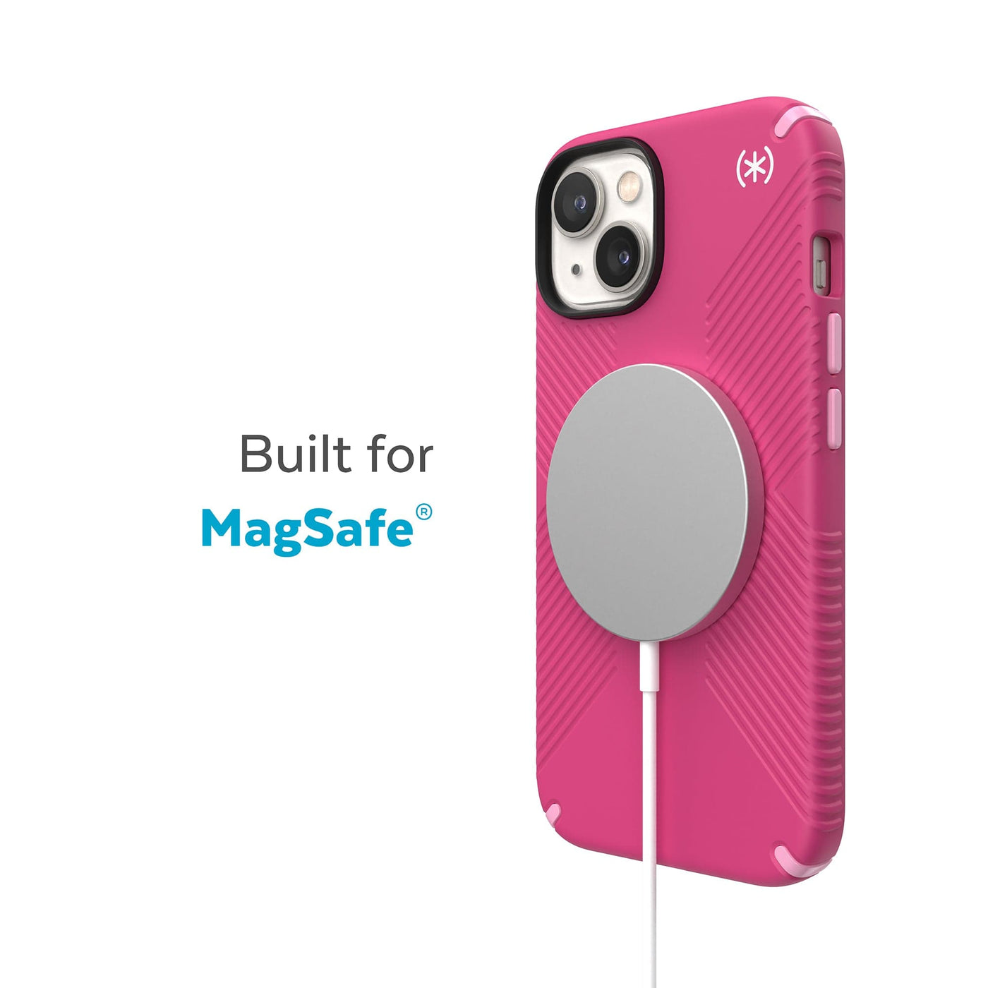 Speck iPhone 14 Presidio 2 GRIP PINK + MagSafe