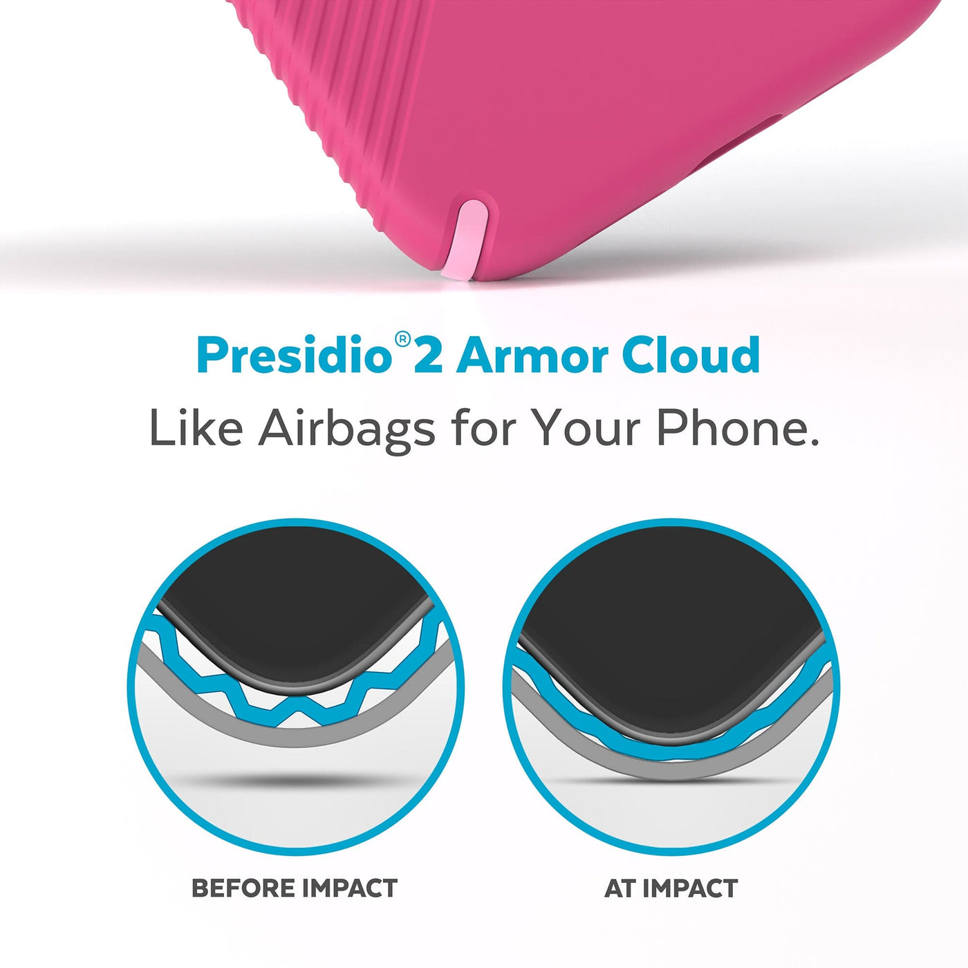 Speck iPhone 14 Presidio 2 GRIP PINK + MagSafe