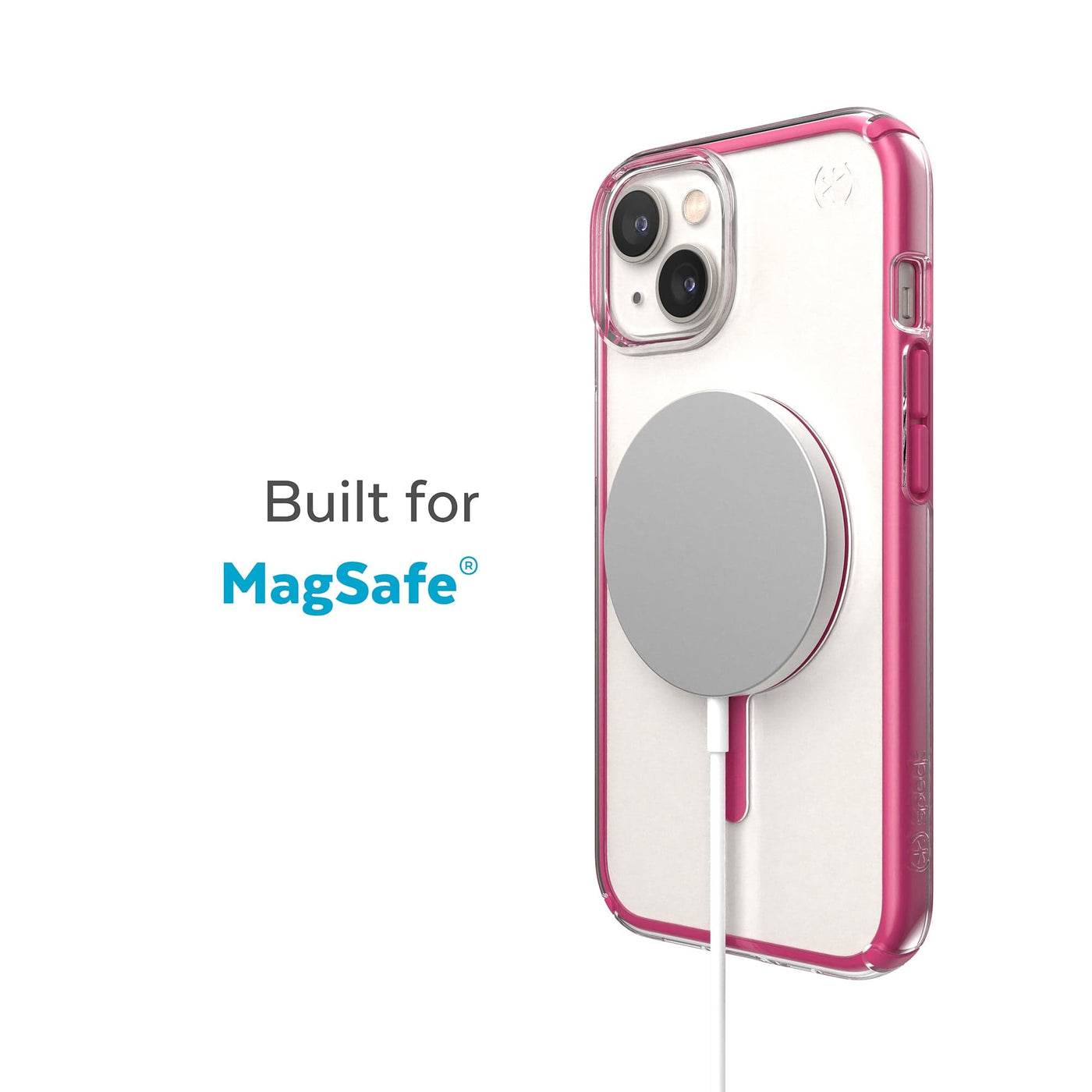 Speck iPhone 14 Presidio CLEAR+PINK GEO + MagSafe