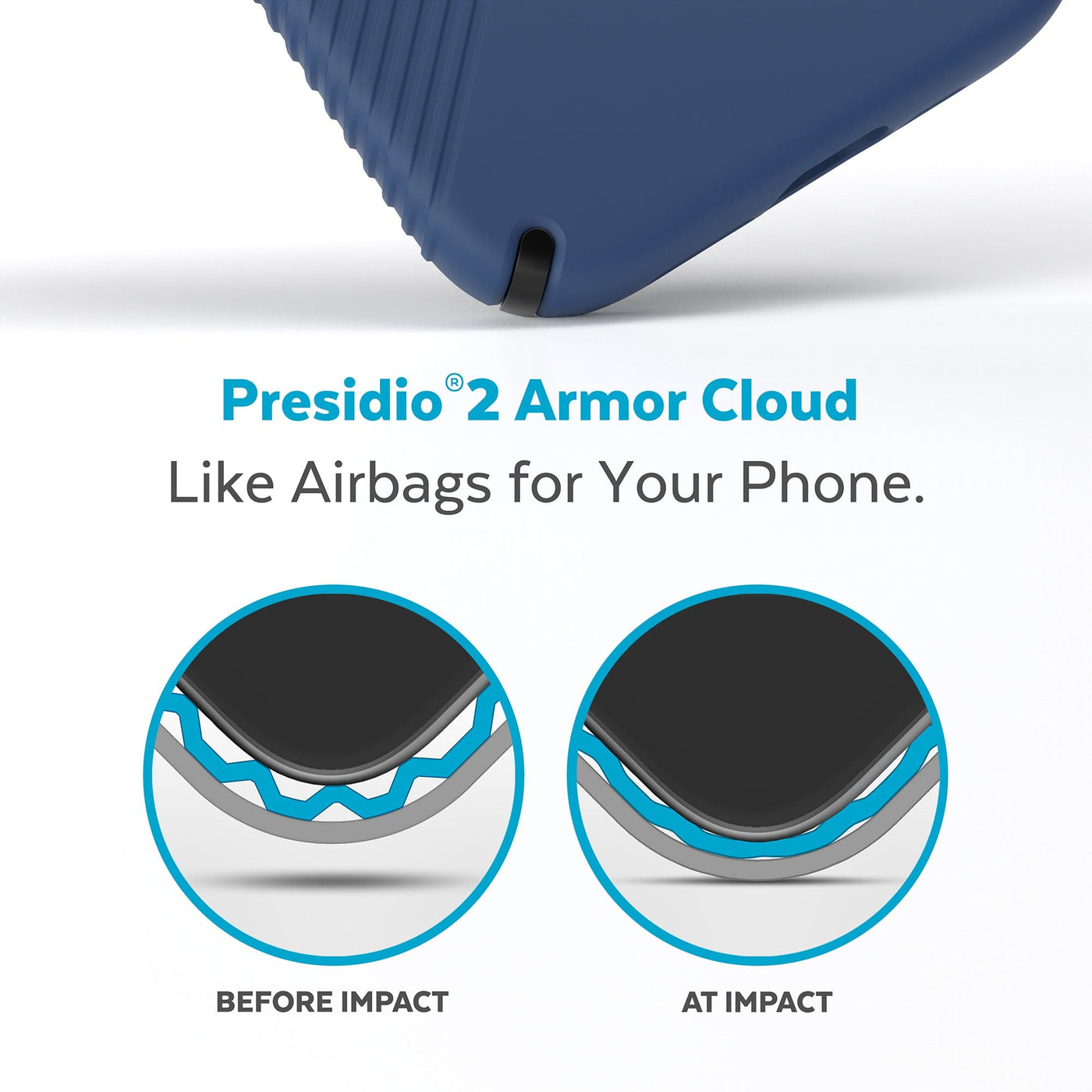 Speck iPhone 14 PRO MAX Presidio 2 GRIP Blue + MagSafe