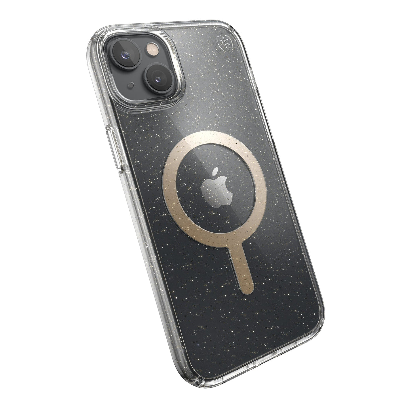 Speck iPhone 14 PLUS Presidio 2 CLEAR GLITTER / GOLD + MagSafe