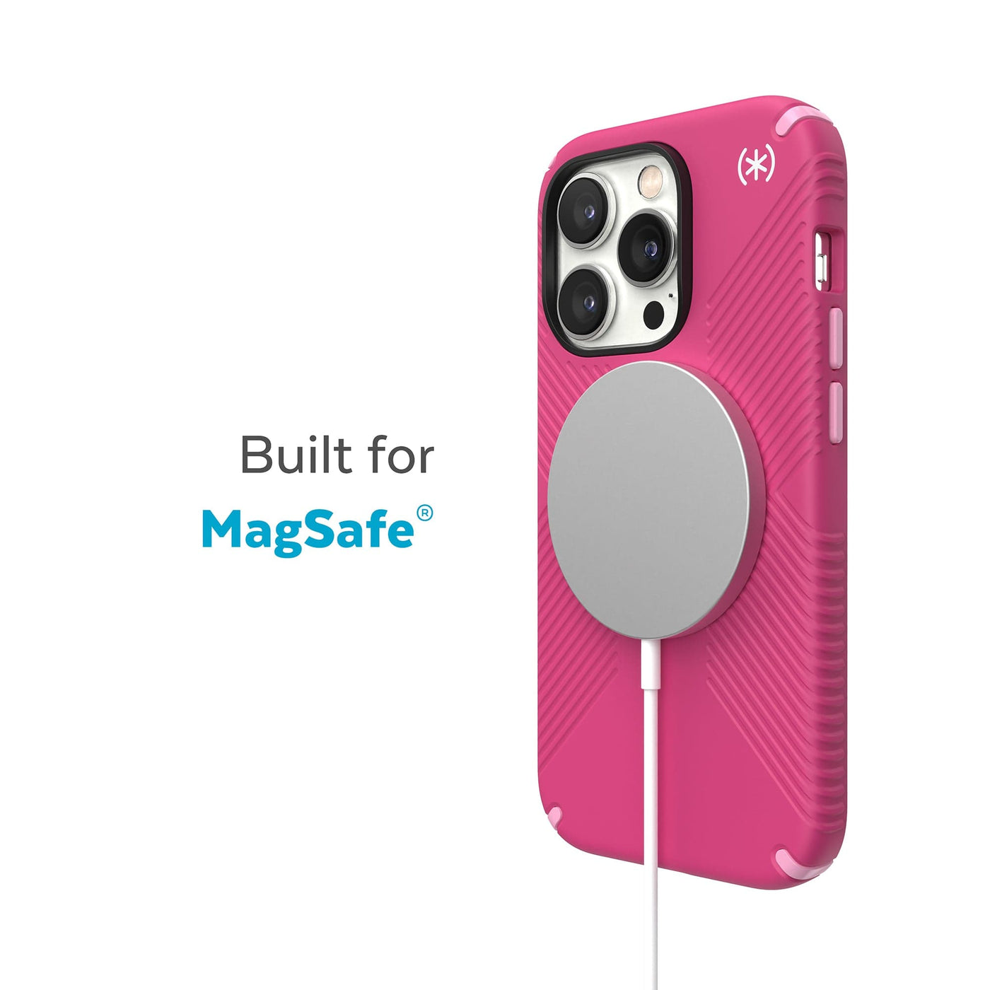 Speck iPhone 14 PRO Presidio 2 GRIP PINK + MagSafe