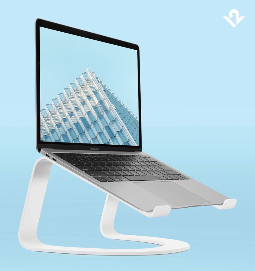 Бяла стойка за MacBook от 12South Curve - iSTYLE BG