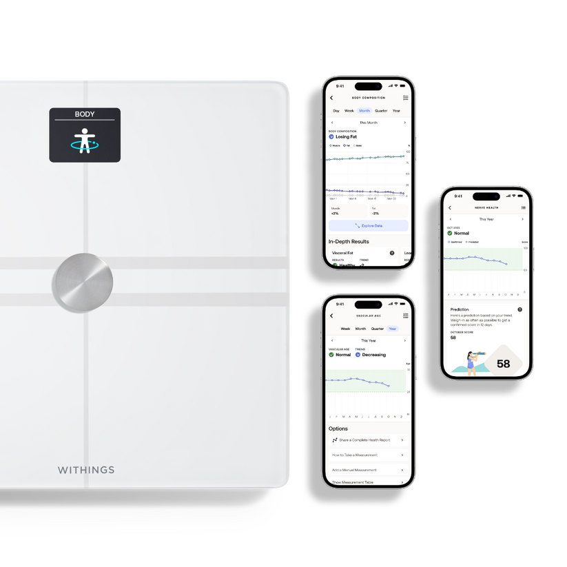Бял смарт кантар от Withings - Body Comp - iSTYLE BG