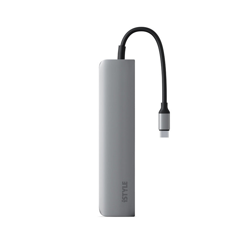 iStyle 6in1 Aluminium Hub 8K with USB-C connector - space gray - iSTYLE BG