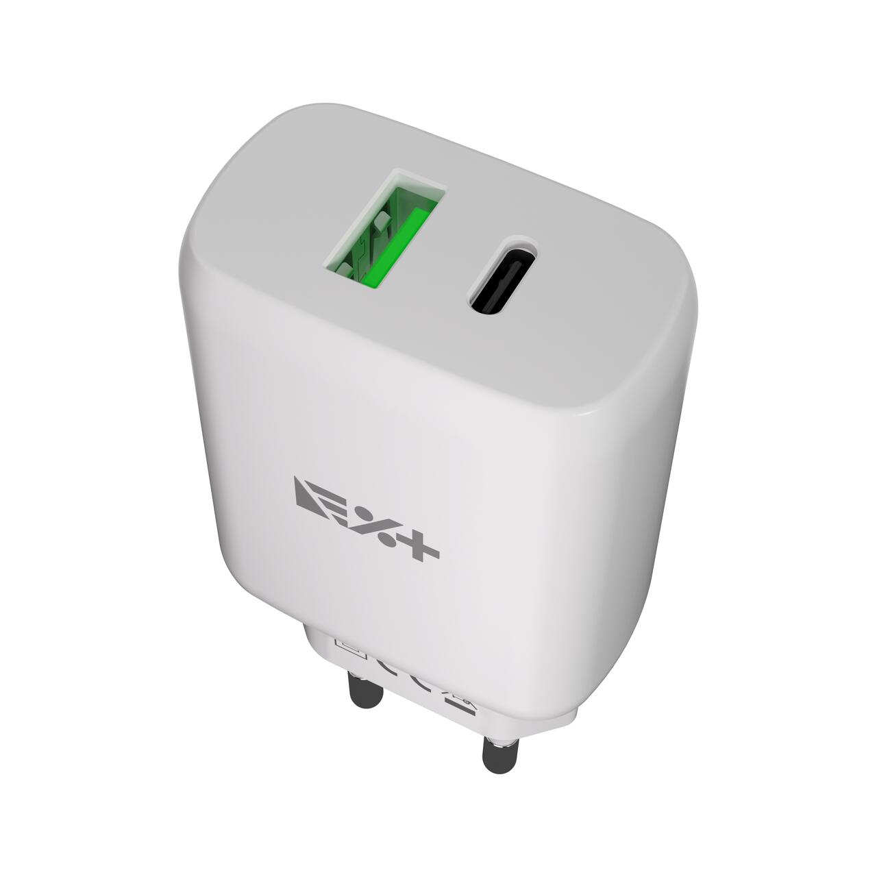 NEXT ONE 30W Dual Port GaN Wall Charger | 1 USB-A & 1 USB-C
