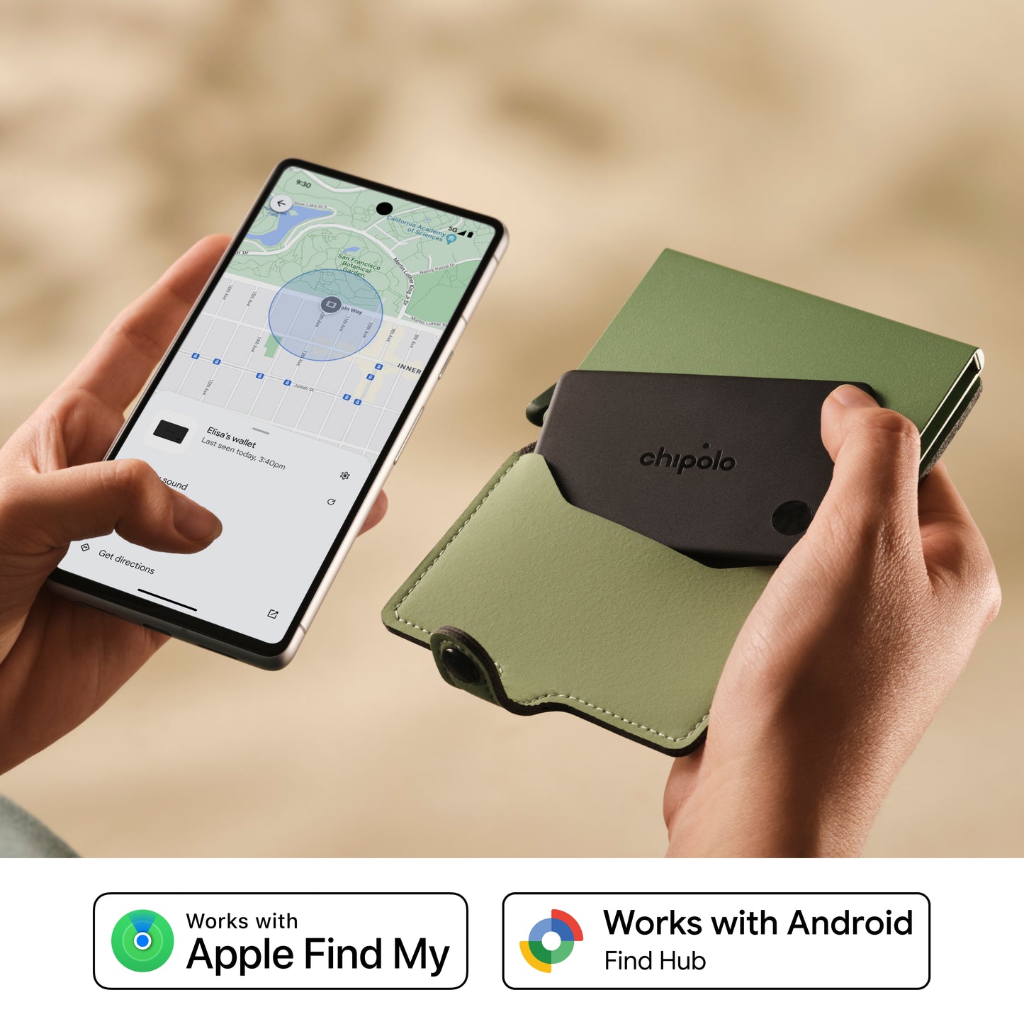 CARD – Презареждаема тракер-карта, съвместима с Apple Find My от Chipolo - черна