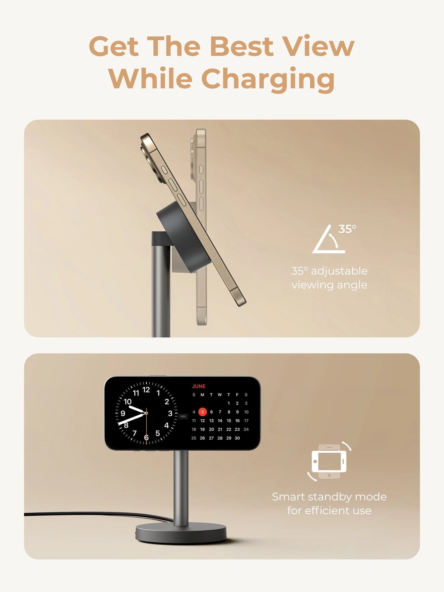 AUKEY LC-MC111 25W Magnetic Wireless Charger QI2.2 Black - iSTYLE.bg