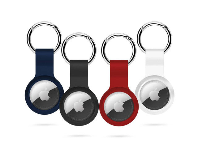 Epico AirTag Silicone 4 pack bundle - black, white, blue, red - iSTYLE BG