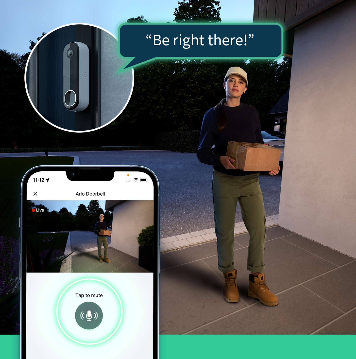 Arlo Essential (Gen.2) Video Doorbell and Chime 2K Security wireless - 1 Doorbell and chime - White - iSTYLE BG