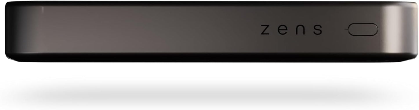 Zens Slim Aluminium Wireless Powerbank 10.000 mAh Black